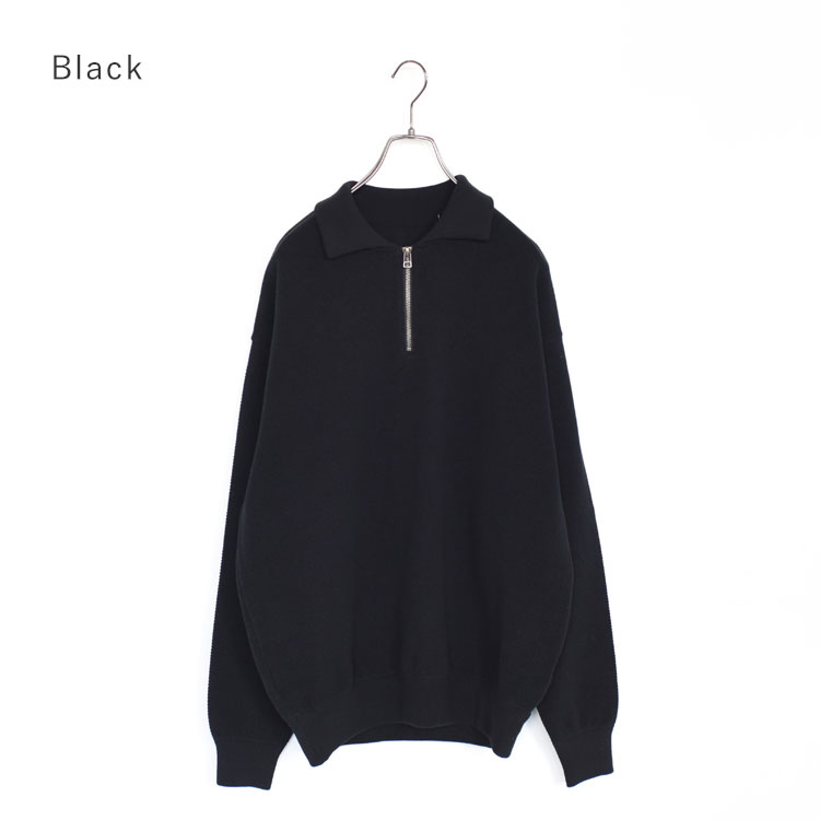 SALE 20％OFF】Moss Stitch Half Zip Polo モスステッチハーフジップ