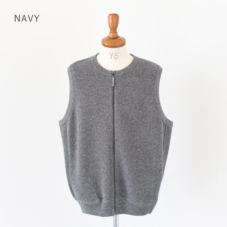 SALE 30％OFF】Moss Stitch Zip Vest モスステッチジップベスト【返品