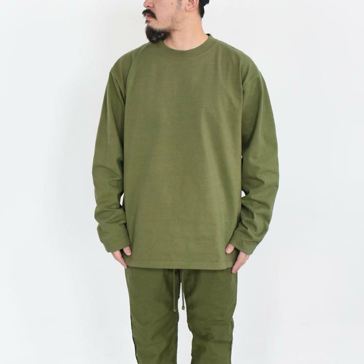 hobo(ホーボー)/ARTISANL/SCREWNECKTEECOTTONHEAVYWEIGHTJERSEYMALUBERRYLEAFDYED【2022春夏】