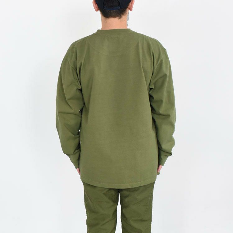 hobo(ホーボー)/ARTISANL/SCREWNECKTEECOTTONHEAVYWEIGHTJERSEYMALUBERRYLEAFDYED【2022春夏】