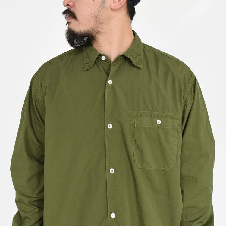 SALE 40％OFF】ARTISAN L/S SHIRT COTTON BROAD MALUBERRY LEAF DYED