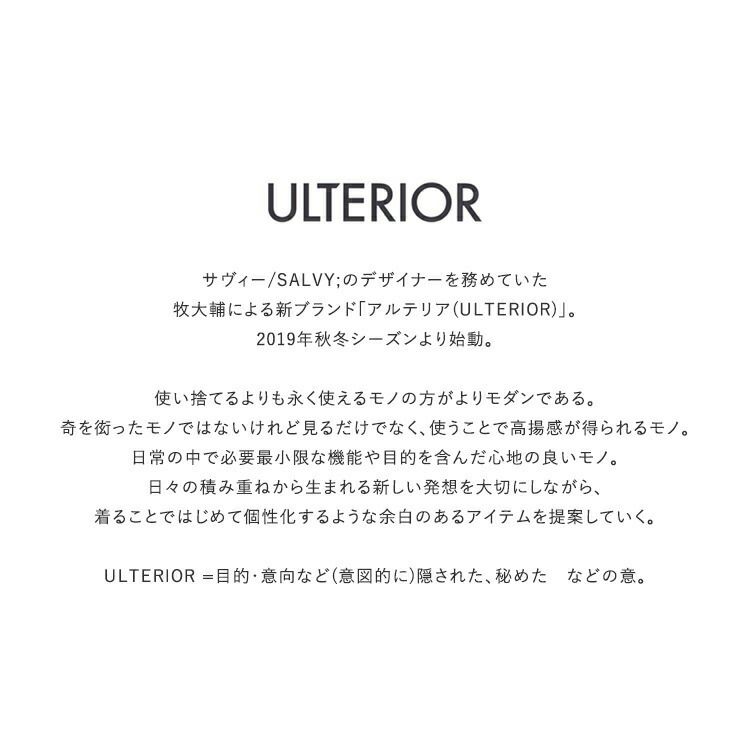 ULTERIOR(アルテリア)/FINEWOOLGUERNSEYMOCK-NP/Oファインウールガンジーモックネックポルオーバー【2021秋冬】