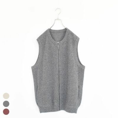 SALE 30％OFF】Moss Stitch Zip Vest モスステッチジップベスト【返品