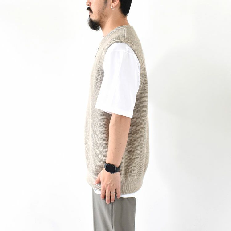 crepuscule moss stitch vest - ベスト