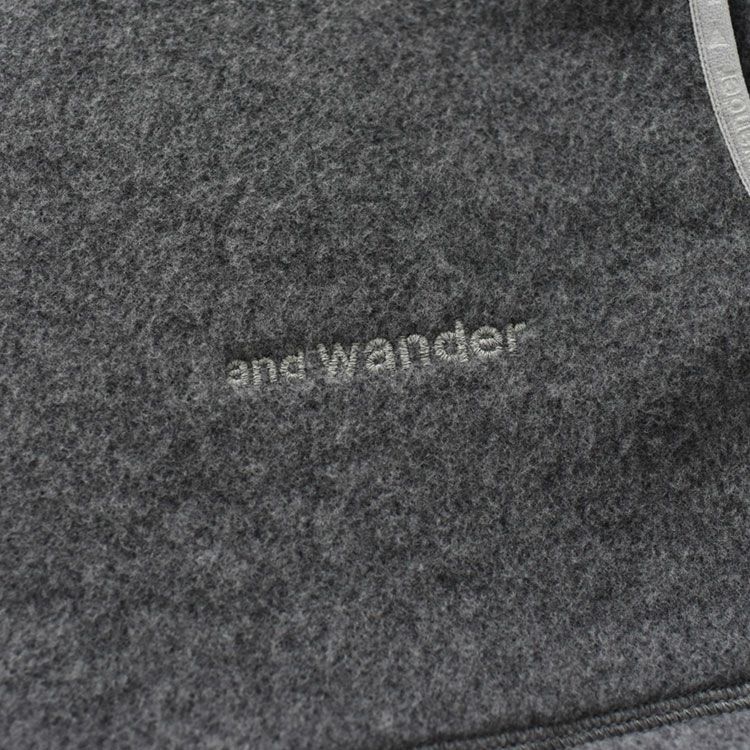 andwander(アンドワンダー)/woolfleecepulloverウールフリースプルオーバー【2022秋冬】