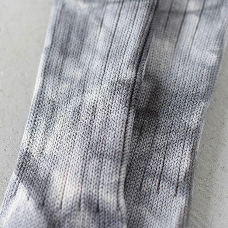 hobo(ホーボー)/TIE-DYED CREW SOCKS C/N/PU タイダイクルーソックス【ネコポス2点まで可能】