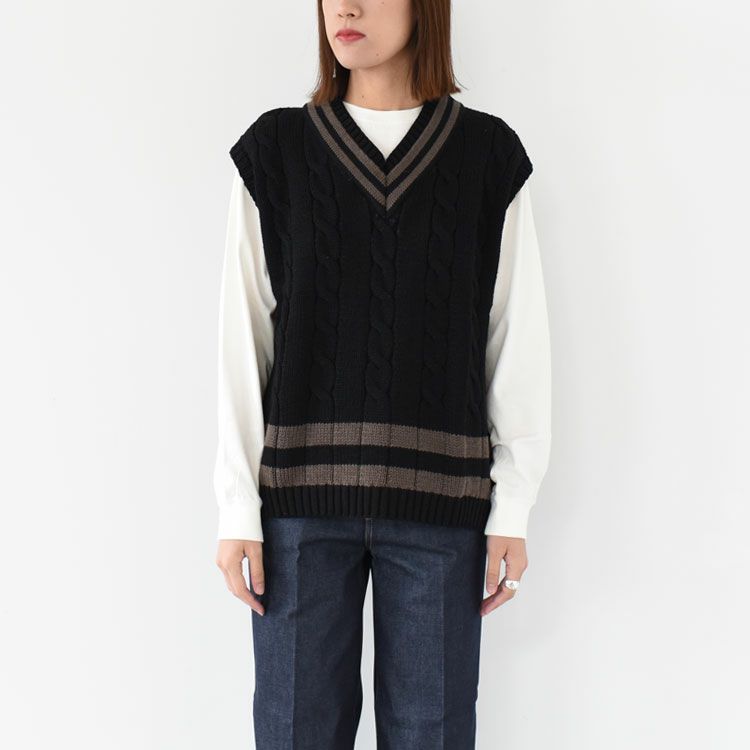 OldderbyKnitwear(オールドダービーニットウェア)/Vネックベスト【2022秋冬】