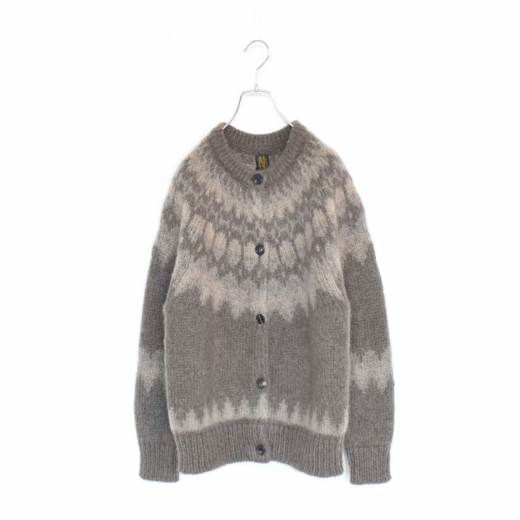 SALE 30％OFF】MOHAIR NORDIC CREW NECK CARDIGAN モヘアノルディック