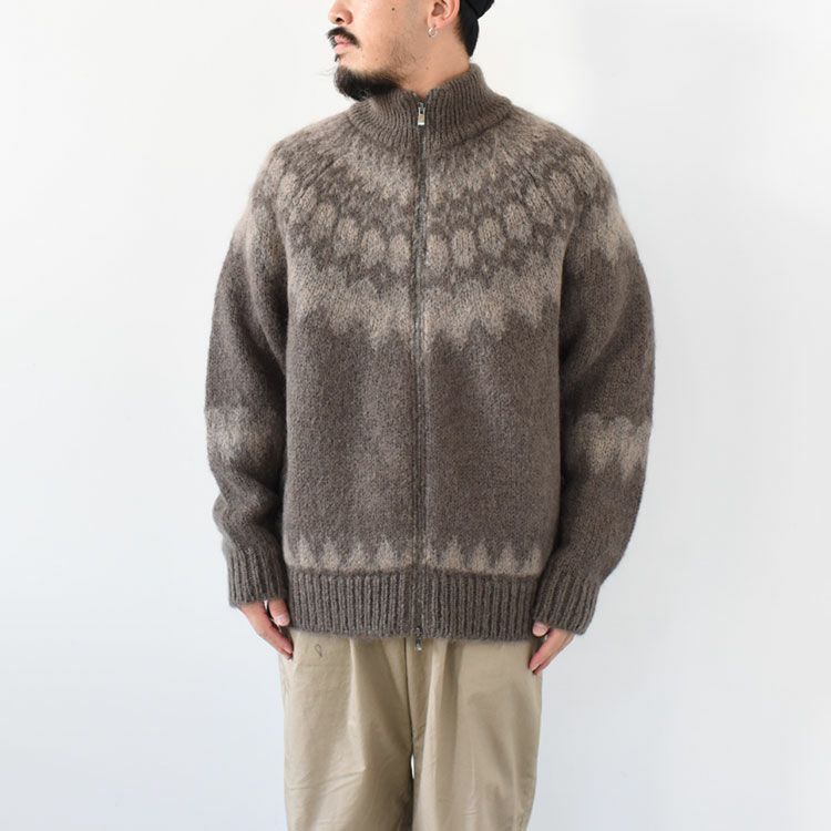 BATONER バトナー MOHAIR NORDIC DRIVERS KNIT - カーディガン