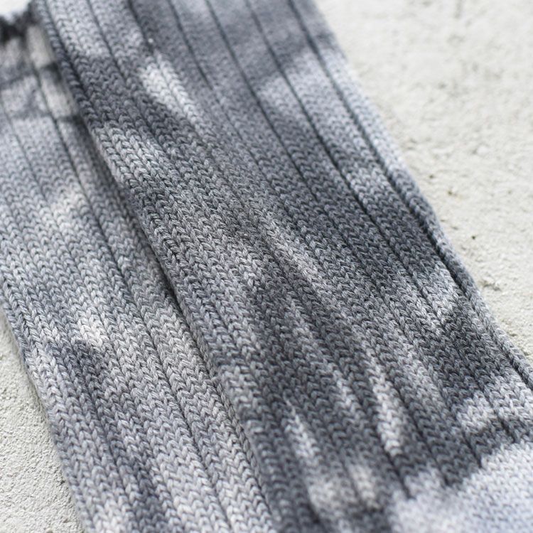 hobo(ホーボー)/TIE-DYED CREW SOCKS C/N/PUタイダイクルーソックス【ネコポス2点まで可能】