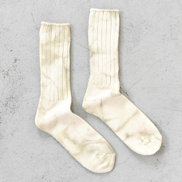 hobo(ホーボー)/TIE-DYED CREW SOCKS C/N/PUタイダイクルーソックス【ネコポス2点まで可能】