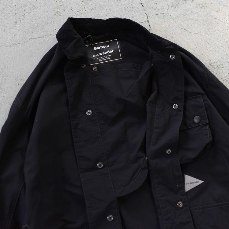 商品 and wander × barbour アンドワンダー バッグ BL