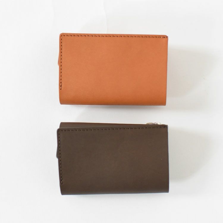 SALE 20％OFF】TRIFOLD COMPACT WALLET OILED COW LEATHER/hobo