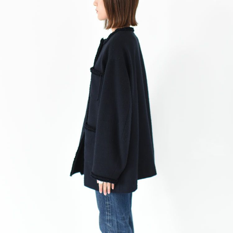 新発売】 the shinzone tweed jacket navy 36 sipp.dilmil-semarang.go.id