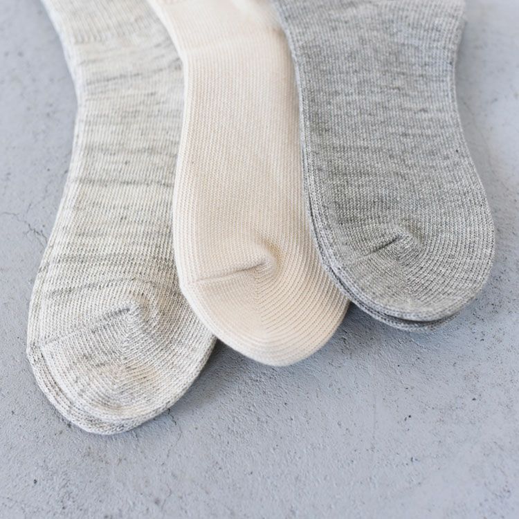 ROTOTO(ロトト)/ORGANIC DAILY 3 PACK RIBBED CREW SOCKS オーガニックデイリー3パックリブクルーソックス