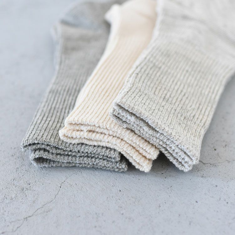 ROTOTO(ロトト)/ORGANIC DAILY 3 PACK RIBBED CREW SOCKS オーガニックデイリー3パックリブクルーソックス