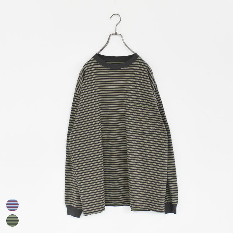 SALE 30％OFF】ORGANIC COTTON KNIT BORDER TEE L/S オーガニック 