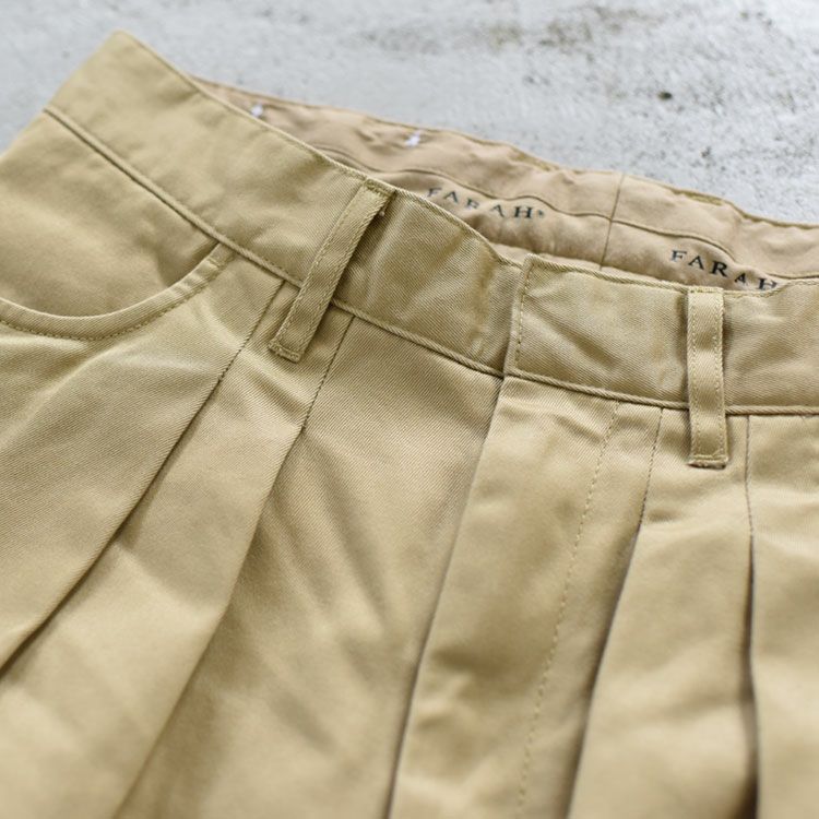 FARAH(ファーラー)/TWO-TUCK SHORTS ツータックショーツ