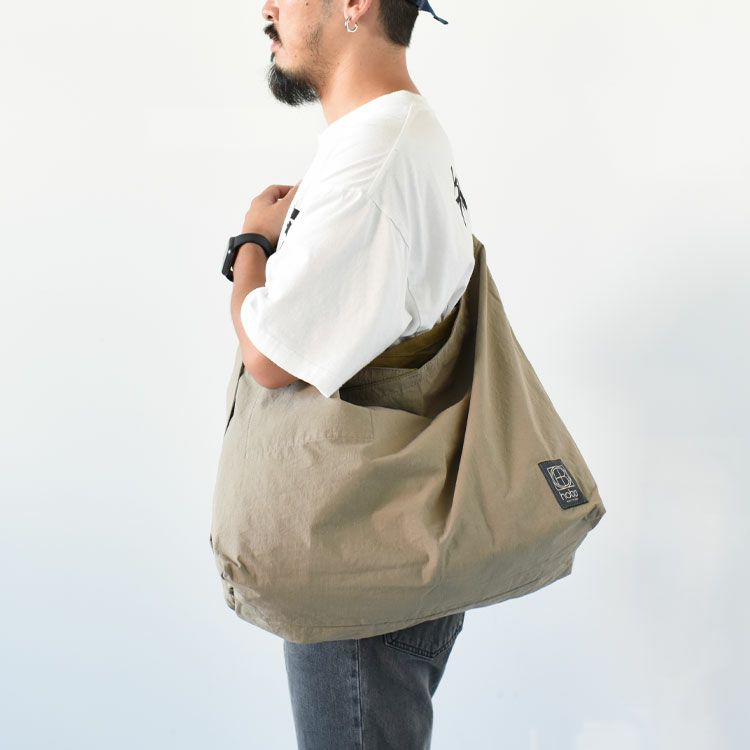 AZUMA SHOULDER BAG L COTTON NYLON RIPSTOP OVER DYED