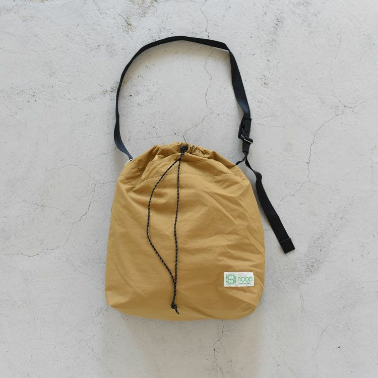 DRAWSTRING SHOULDER BAG LIGHTWEIGHT NYLON with FIDLOCK_ BUCKLE