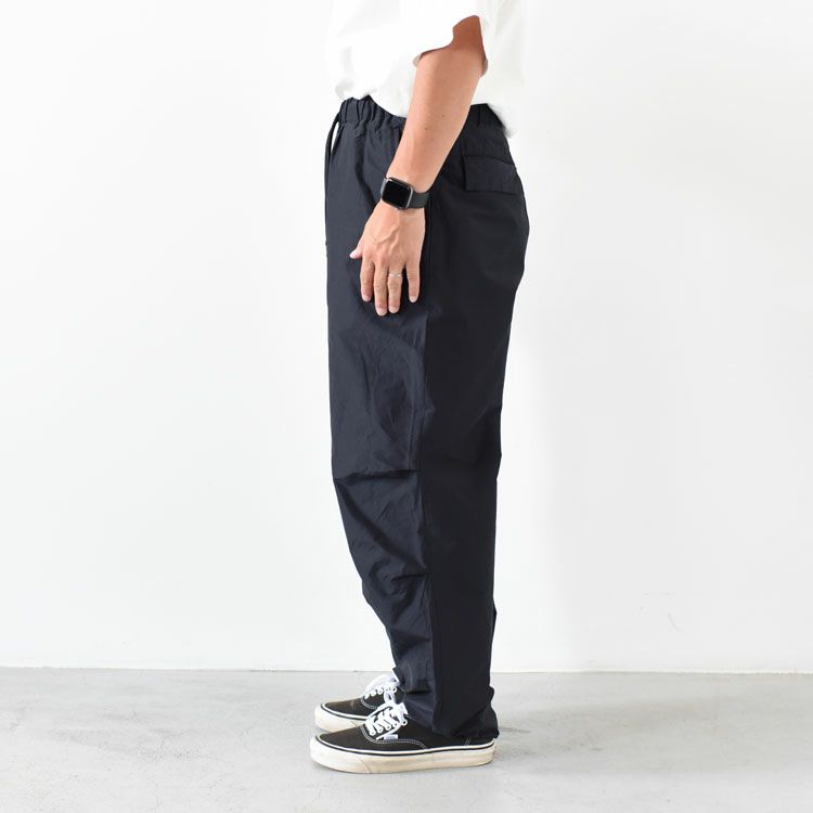 KNEE TUCK PANTS - organic cotton×silk high count typewriter - ニータックパンツ