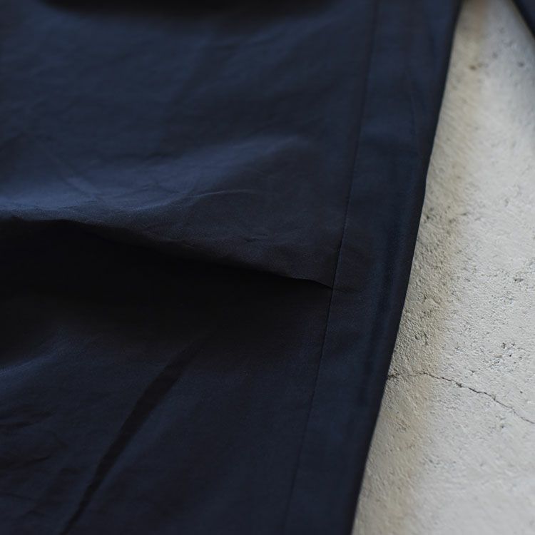 KNEE TUCK PANTS - organic cotton×silk high count typewriter - ニータックパンツ