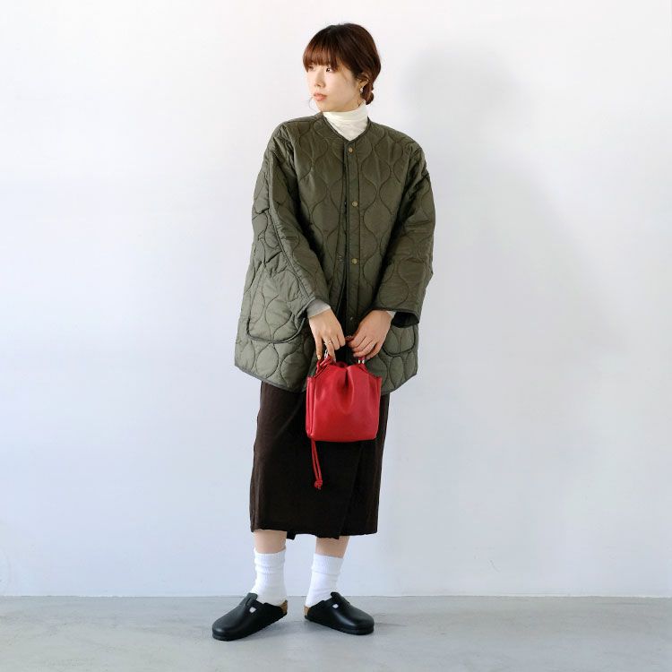 superfine merino plain-jersey drawstring-waist skirt ドローストリングウエストスカート