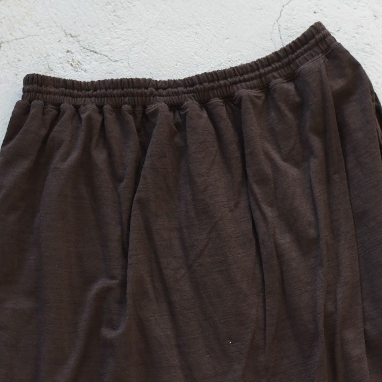 superfine merino plain-jersey drawstring-waist skirt ドローストリングウエストスカート