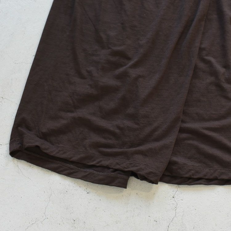 superfine merino plain-jersey drawstring-waist skirt ドローストリングウエストスカート