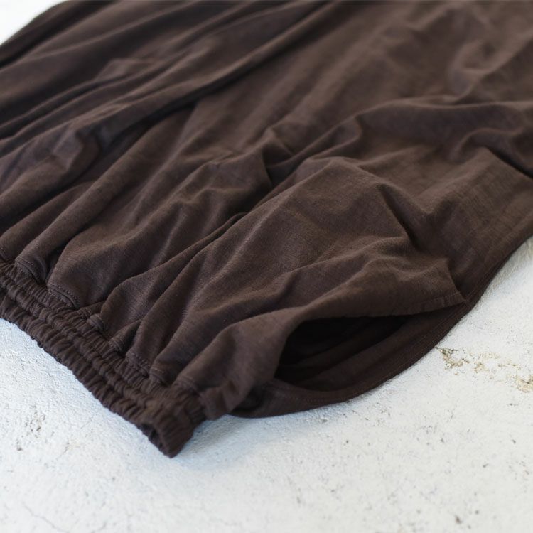 superfine merino plain-jersey drawstring-waist skirt ドローストリングウエストスカート