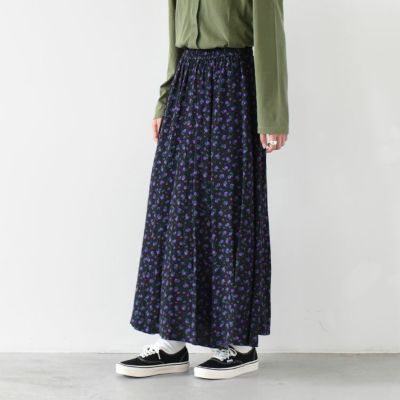 PURPLE FLOWER SKIRT パープルフラワースカート/THE