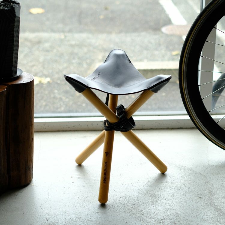 TAKIBI leather stool タキビレザースツール/and wander（アンド 