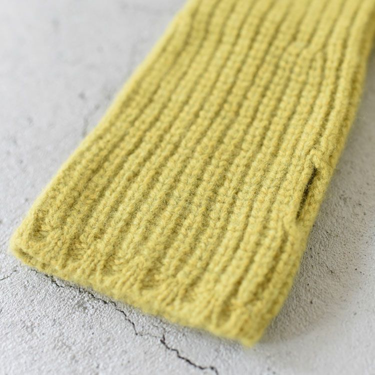 lambs wool ribbed-knit fingerless gloves ラムウールリブニットフィンガーレスグローブ