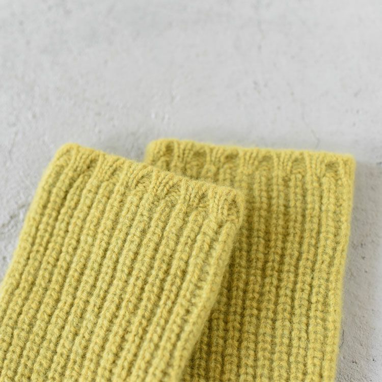 lambs wool ribbed-knit fingerless gloves ラムウールリブニットフィンガーレスグローブ