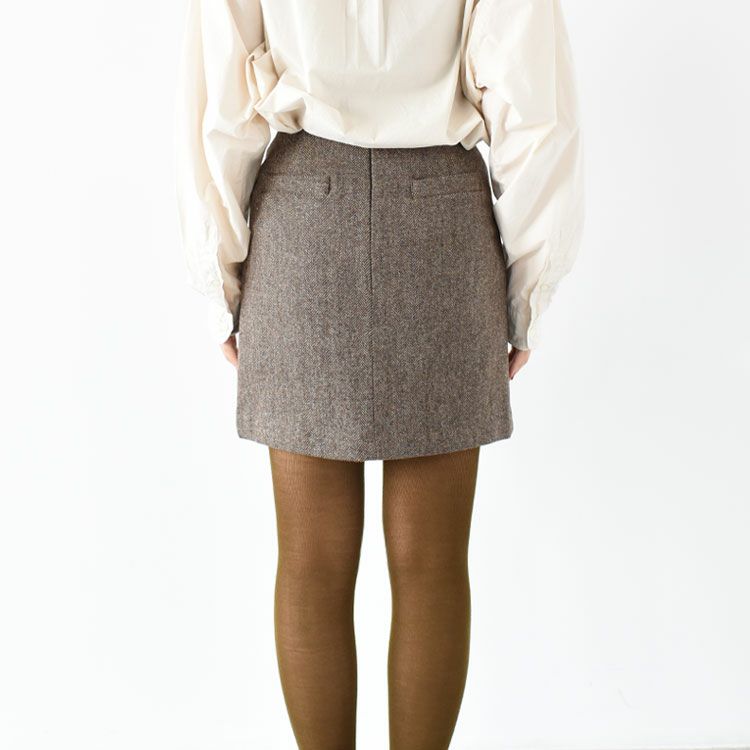 HERRINGBONE MINI SKIRT ヘリンボーンミニスカート