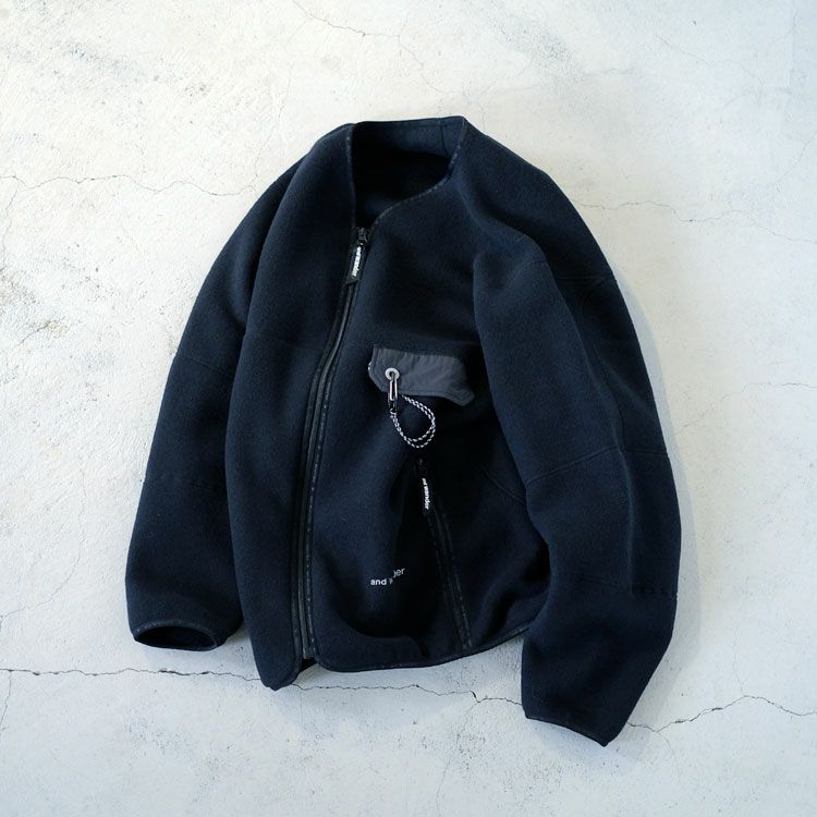 wool fleece cardigan ウールフリースカーディガン/and wander（アンド