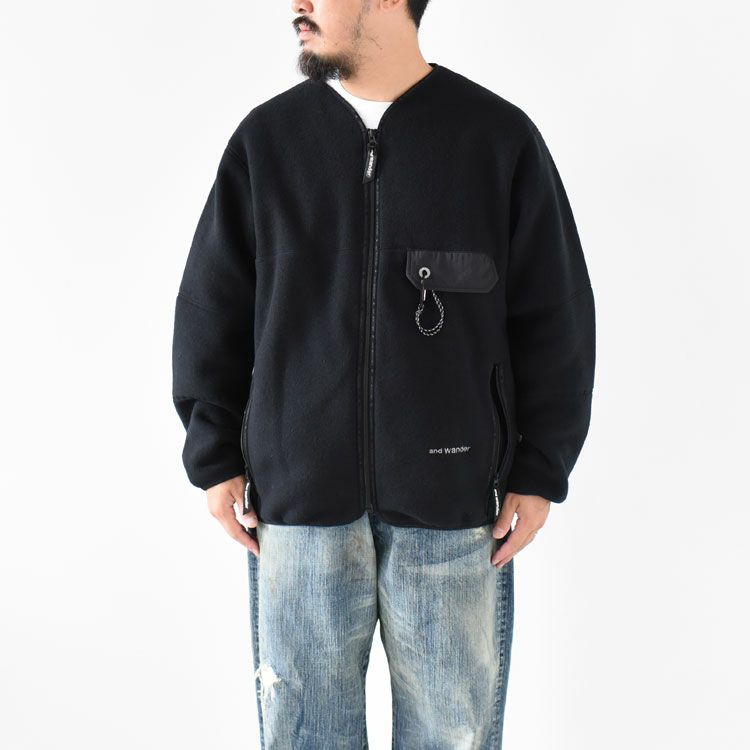 SALE 20％OFF】wool fleece cardigan ウールフリースカーディガン/and