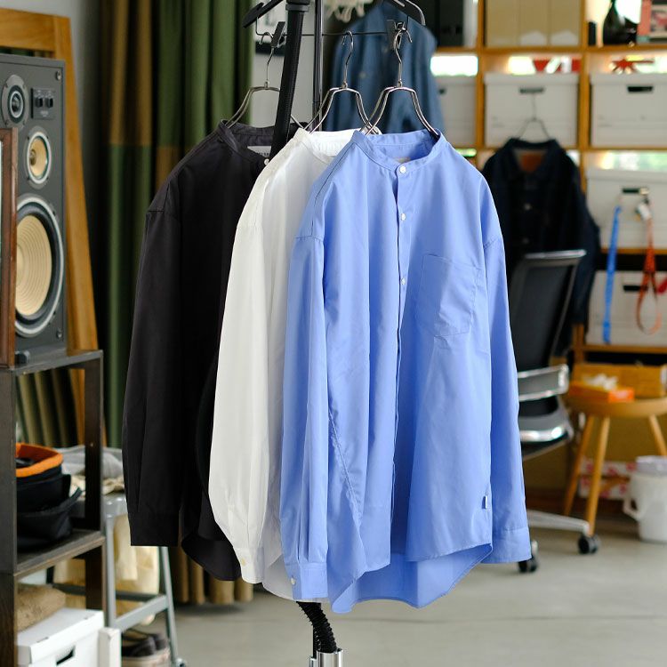 L/S BAND COLLAR SHIRT ロングスリーブバンドカラーシャツ