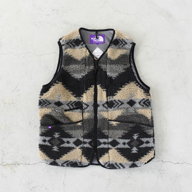 NP Wool Boa WINDSTOPPER Field Vest ネイティブパターンウールボアウインドストッパーフィールドベスト