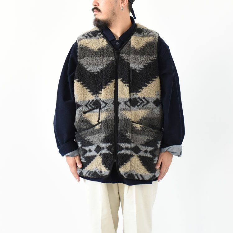 NP Wool Boa WINDSTOPPER Field Vest ネイティブパターンウールボアウインドストッパーフィールドベスト