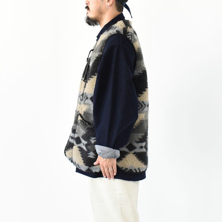 NP Wool Boa WINDSTOPPER Field Vest ネイティブパターンウールボアウインドストッパーフィールドベスト