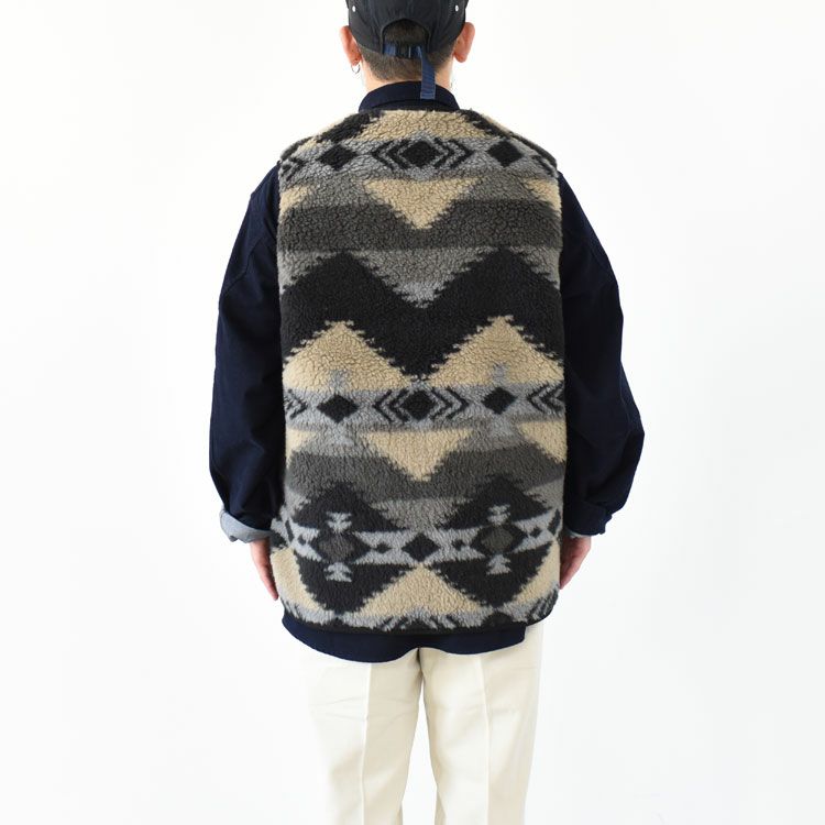 NP Wool Boa WINDSTOPPER Field Vest ネイティブパターンウールボアウインドストッパーフィールドベスト