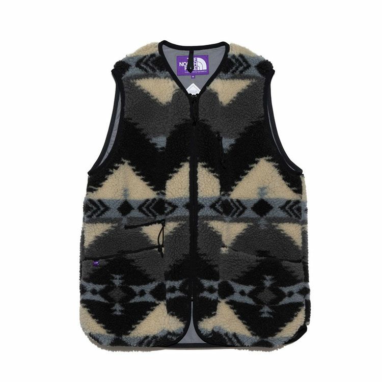 【SALE 30％OFF】NP Wool Boa WINDSTOPPER Field Vest  ネイティブパターンウールボアウインドストッパーフィールドベスト/THE NORTH FACE PURPLE  LABEL（ザ・ノースフェイスパープルレーベル）【返品交換不可】