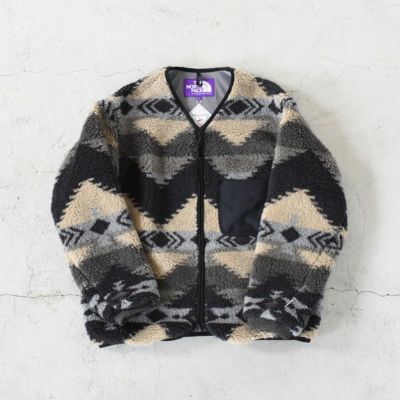 NP Wool Boa WINDSTOPPER Field Cardigan ネイティブパターンウール