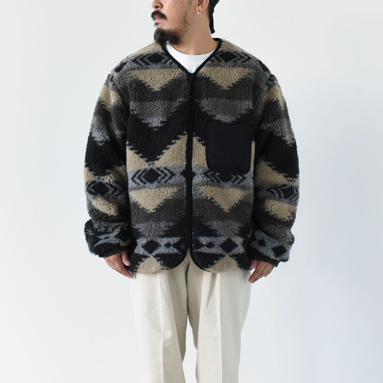 NP Wool Boa WINDSTOPPER Field Cardigan ネイティブパターンウールボアウインドストッパーフィールドカーディガン