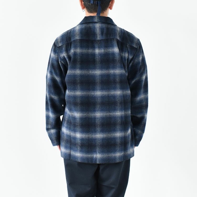 REC WOOL MIX FLANNEL EASY OVERJACKET  リサイクルウールミックスフランネルイージーオーバーシャツ