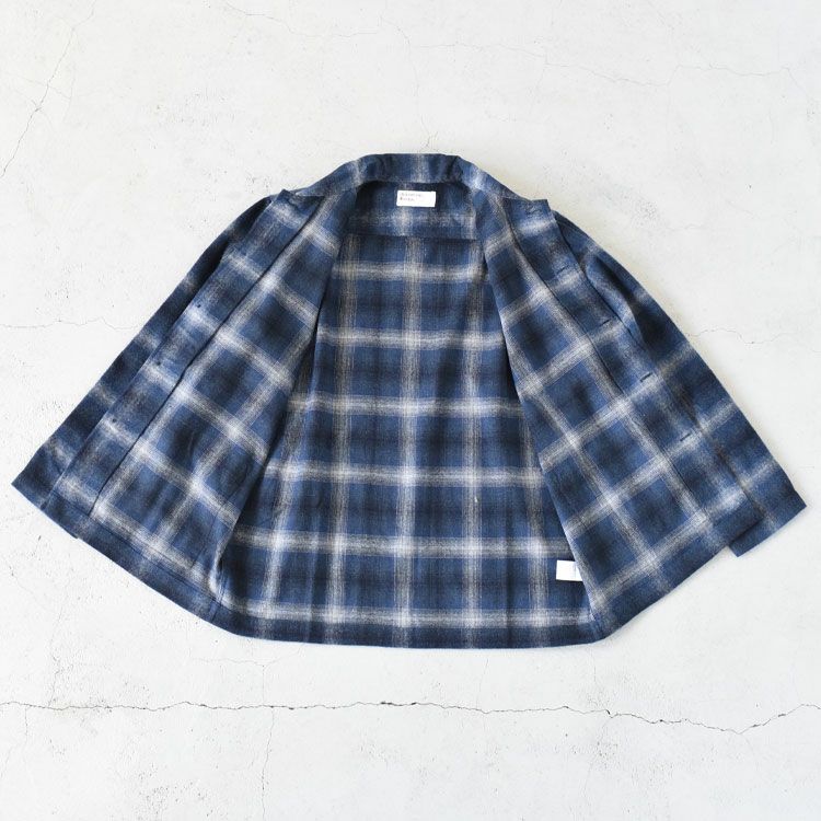 REC WOOL MIX FLANNEL EASY OVERJACKET  リサイクルウールミックスフランネルイージーオーバーシャツ