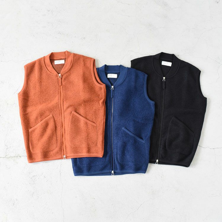 Zip Waistcoat Wool Fleece ジップウエストコートウールフリース