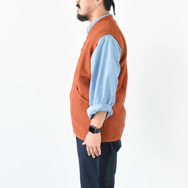 Zip Waistcoat Wool Fleece ジップウエストコートウールフリース