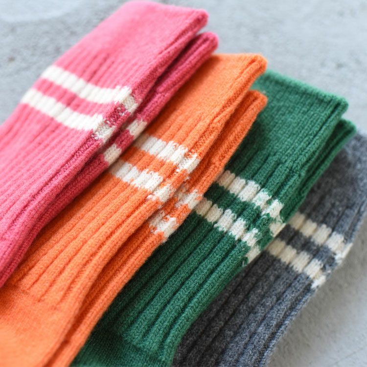 MERINO LAMBS WOOL STRIPE SOCKS